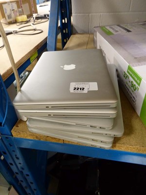 Lot 2212 - 6 Apple Macbooks for spares or repair