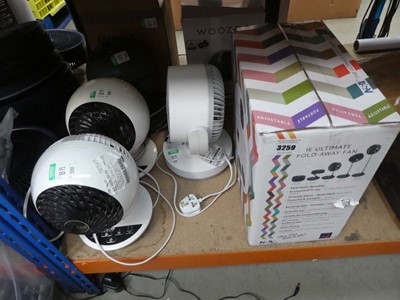 Lot 3259 - 2 Wuzoo desktop fans, 4 loose fans and an NSA...