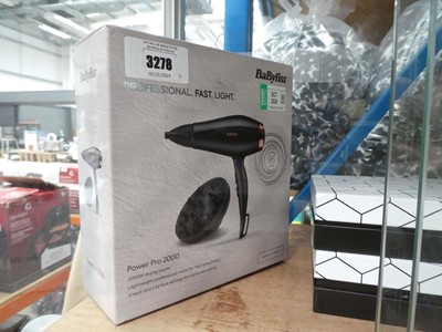 Lot 3278 - babyliss power pro hair dryer