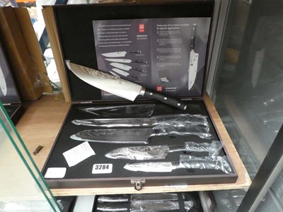 Lot 3284 - 5 piece steel blade knife set