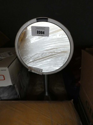 Lot 3304 - Simple Human sensor mirror plus a throw