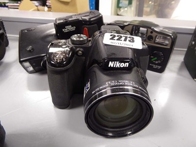 Lot 2273 - Nikon CoolPix P520 camera along with flash and...