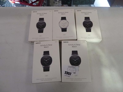 Lot 2357 - 5 boxed Nokia activity and sleep watches