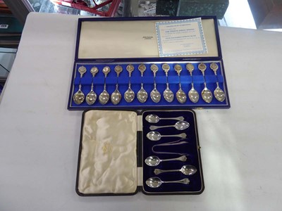 Lot 2364 - A set of twelve John Pinches silver zodiac...