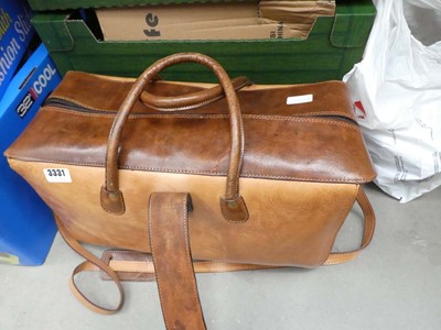 Lot 3331 - Brown tan leather effect bag plus mini bag