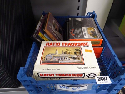 Lot 2467 - Box containing model railway accessories DVDs...