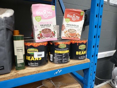 Lot 3362 - Quantity of tinned Branston beans, Granola etc.