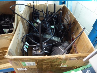 Lot 2490 - Box containing various Motorola walkie talkies