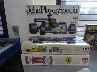 Lot 2441 - 3 Tamiya scale model series racing cars - John...