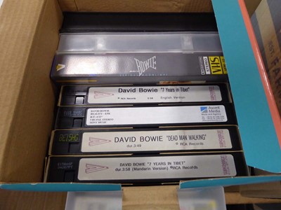 Lot 2558 - 3 boxes of David Bowie VHS tapes