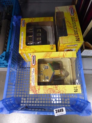 Lot 2449 - 3 Scenix model railway houses and buildings