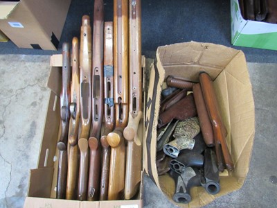 Lot 1682 - Two boxes with quantity of shotgun and rifle...