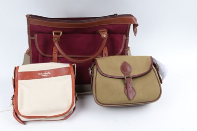 Lot 1120 - Ducker & Son canvas and leather satchel with...