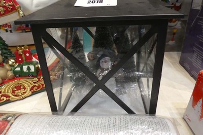 Lot 2018 - 2 38cm Christmas scene lanterns