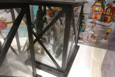 Lot 2018 - 2 38cm Christmas scene lanterns