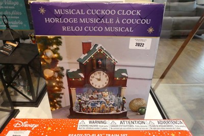 Lot 2022 - Christmas themed musical cuckoo clock