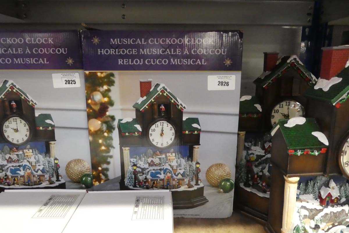 Lot 2026 - Christmas themed musical cuckoo clock