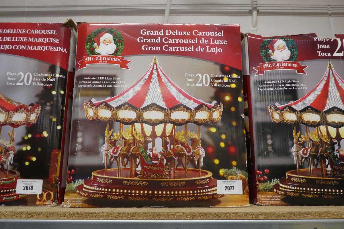 Lot 2077 - Mr. Christmas animated LED light up carousel