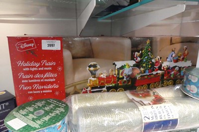 Lot 2097 - Disney battery operated Christmas train with...