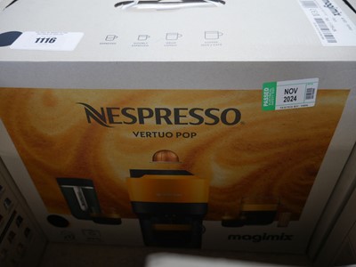 Lot 1116 - Nespresso Vertuo Pop Magimix coffee machine,...