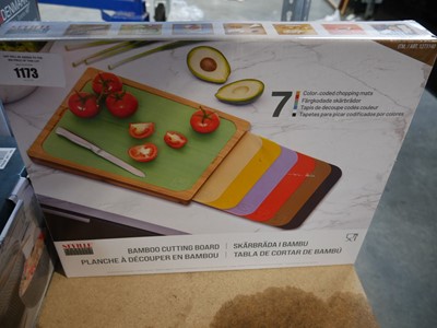 Lot 1173 - Boxed Seville Classics chopping board set with...