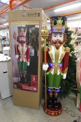 Lot 2181 - 6' Christmas nutcracker with integrated...