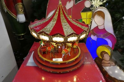 Lot 2182 - Mr Christmas animated LED light up carousel...