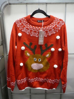 Lot 2253 - Ladies Avenue reindeer theme Christmas jumper...