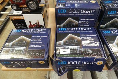 Lot 2217 - 2 boxes of 152 ice white LED Christmas lights...