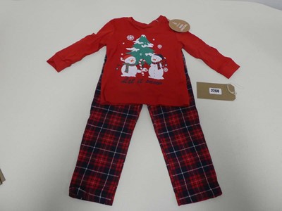 Lot 2260 - Lily & Dan children's 2 piece Christmas pyjama...