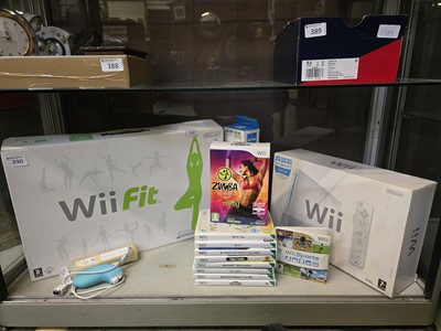 Lot 390 - A boxed Nintendo Wii fit balance boar,...