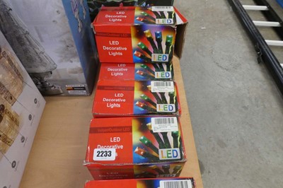 Lot 2233 - 5 boxes of indoor/outdoor LED Christmas lights