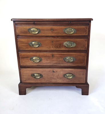 Lot 19 - A Georgian mahogany and satinwood strung...