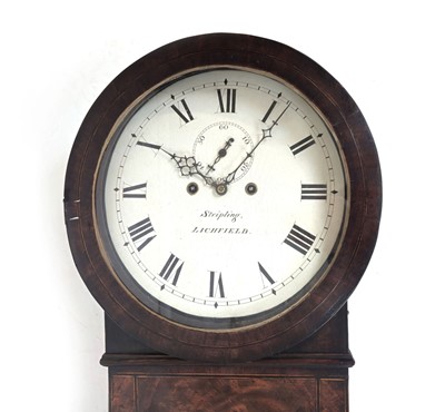 Lot 84 - A late 18th century wall clock, the painted...