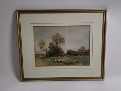 Lot 109 - David Bates (1840-1921), 'Outskirts of Village,...