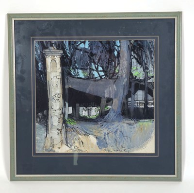 Lot 113 - Robert King (b. 1936) A covered woodland...