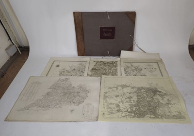 Lot 117 - A collection of loose maps, surveys and plans...