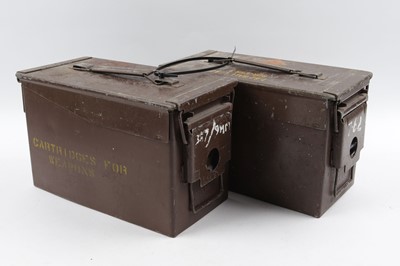 Lot 1146 - Two metal ammunition tins