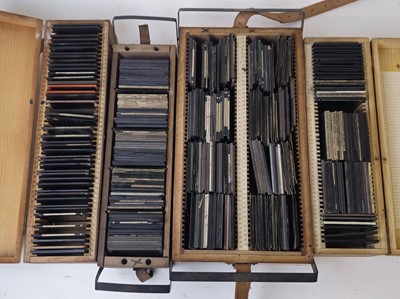 Lot 325 - Four boxes of glass magic lantern slides...