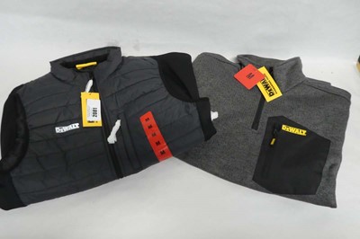 Lot Men's DeWalt work gilet together with a DeWalt...