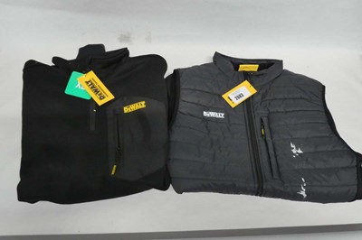 Lot Men's DeWalt gilet together with a DeWalt 1/4...