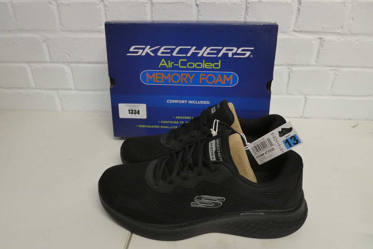 Lot 1334 - Boxed pair of men's Skechers sketch lite air...