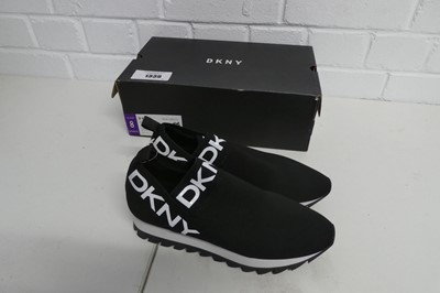 Lot 1339 - Boxed pair of ladies DKNY slip on trainers in...