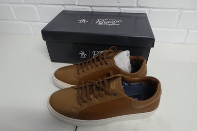 Lot 1351 - Boxed pair of mens Penguin paxton trainers in...