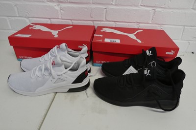 Lot 1365 - 2 boxed pairs of men's Puma electron street...