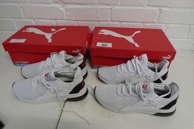 Lot 1367 - 2 boxed pairs of men's Puma electron street...