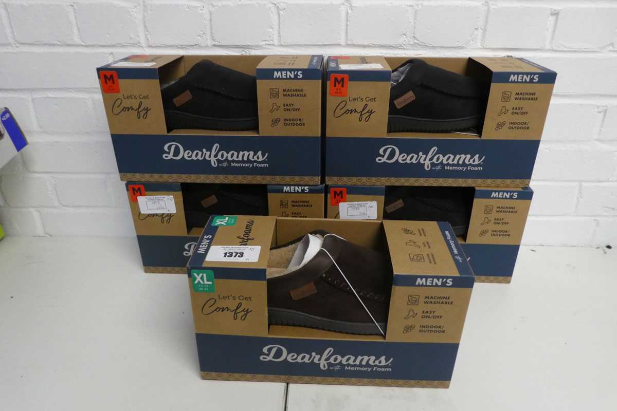 Lot 1373 - 5 boxed pairs of men's dearfoam memory foam...