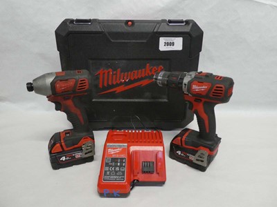 Lot Cased Milwaukee M18 BPP2Q-402C 18V 5 piece...