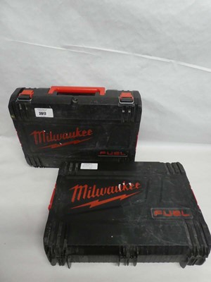 Lot 2 Milwaukee Fuel tool cases (no contents)