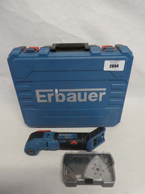 Lot Cased Erbauer 18V brushless multi tool with...